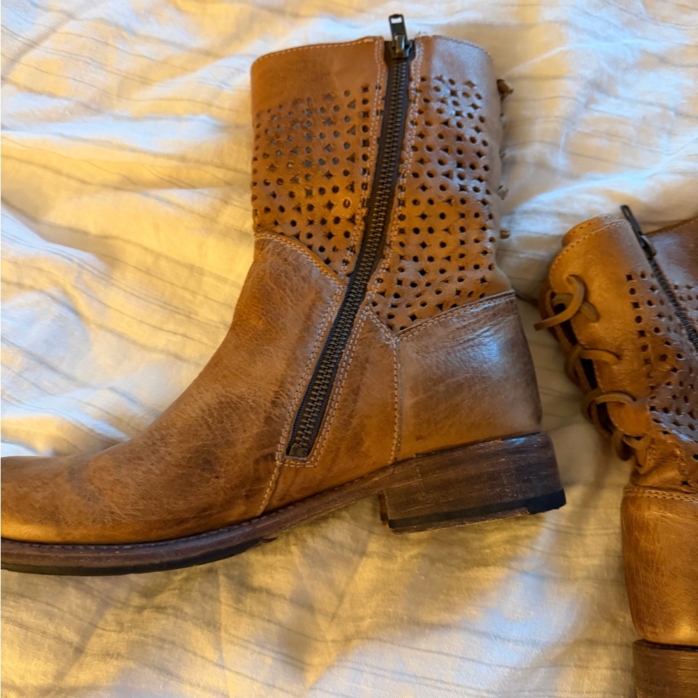Bed Stu Brown Lace Up Boots Cobbler - Picture 6 of 8